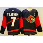 Senators 7 Brady Tkachuk Black Reverse Retro Adidas Jersey