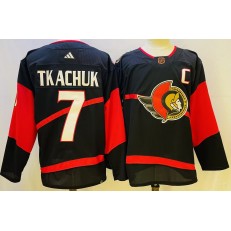 Senators 7 Brady Tkachuk Black Reverse Retro Adidas Jersey