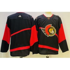 Senators Blank Black Reverse Retro Adidas Jersey