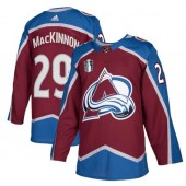 Avalanche 29 Nathan MacKinnon Burgundy 2022 Stanley Cup Final Patch Reverse Retro Adidas Jersey