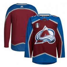 Avalanche Blank Burgundy 2022 Stanley Cup Final Patch Reverse Retro Adidas Jersey