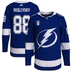 Lightning 88 Andrei Vasilevskiy Blue 2022 Stanley Cup Final Patch Adidas Jersey