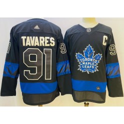 Maple Leafs 91 John Tavares Black Alternate Premier Breakaway Reversible Adidas Jersey