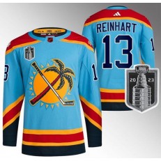 Panthers 13 Sam Reinhart Blue 2023 Stanley Cup Final Reverse Retro Adidas Jersey