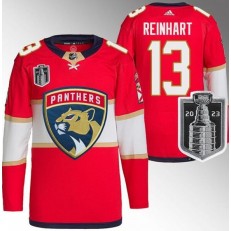 Panthers 13 Sam Reinhart Red 2023 Stanley Cup Final Adidas Jersey