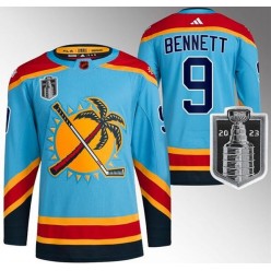 Panthers 9 Sam Bennett Blue 2023 Stanley Cup Final Reverse Retro Adidas Jersey