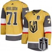 Vegas Golden Knights 71 William Karlsson Gold 2023 Stanley Cup Final Adidas Jersey