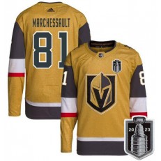 Vegas Golden Knights 81 Jonathan Marchessault Gold 2023 Stanley Cup Final Adidas Jersey