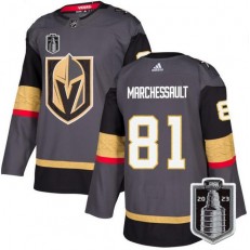 Vegas Golden Knights 81 Jonathan Marchessault Gray 2023 Stanley Cup Final Adidas Jersey