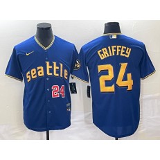 Mariners 24 Ken Griffey Jr. Royal Nike 2023 City Connect Cool Base Jerseys