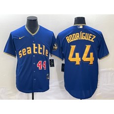 Mariners 44 Julio Rodriguez Royal Nike 2023 City Connect Cool Base Jerseys