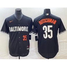 Orioles 35 Adley Rutschman Black Nike 2023 City Connect Cool Base Jersey