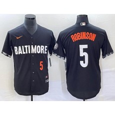 Orioles 5 Brooks Robinson Black Nike 2023 City Connect Cool Base Jersey