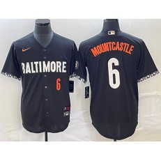 Orioles 6 Ryan Mountcastle Black Nike 2023 City Connect Cool Base Jersey