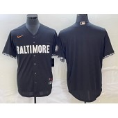 Orioles Blank Black Nike 2023 City Connect Cool Base Jersey