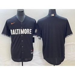 Orioles Blank Black Nike 2023 City Connect Cool Base Jersey