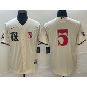 Rangers 5 Corey Seager Cream Nike 2023 City Connect Cool Base Jerseys