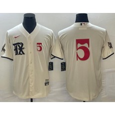 Rangers 5 Corey Seager Cream Nike 2023 City Connect Cool Base Jerseys