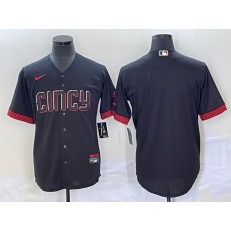 Reds Blank Black Nike 2023 City Connect Cool Base Jersey