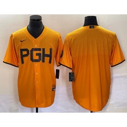 Pirates Blank Gold Nike 2023 City Connect Cool Base Jersey