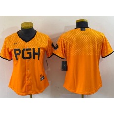 Pirates Blank Gold Women Nike 2023 City Connect Cool Base Jersey