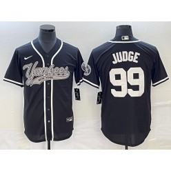 Yankees 99 Aaron Judge Black Cool Base Jersey