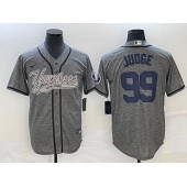 Yankees 99 Aaron Judge Gray Gridiron Cool Base Jersey