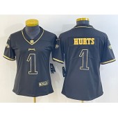 Nike Eagles 1 Jalen Hurts Black Women Vapor Untouchable Jersey