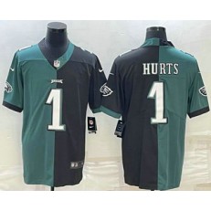 Nike Eagles 1 Jalen Hurts Green Black Split Vapor Limited Jersey