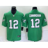 Nike Eagles 12 Randall Cunningham Green Vapor Limited Throwback Jersey