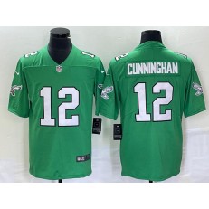 Nike Eagles 12 Randall Cunningham Green Vapor Limited Throwback Jersey