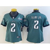Nike Eagles 2 Darius Slay JR White Women 2023 Super Bowl LVII Vapor Limited Jersey