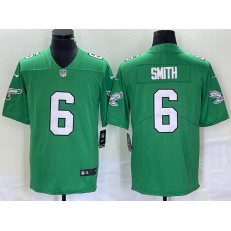 Nike Eagles 6 DeVonta Smith Green Vapor Limited Throwback Jersey