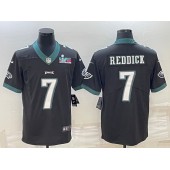 Nike Eagles 7 Haason Reddick Black 2023 Super Bowl LVII Vapor Limited Jersey