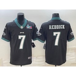 Nike Eagles 7 Haason Reddick Black 2023 Super Bowl LVII Vapor Limited Jersey