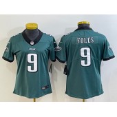Nike Eagles 9 Nick Foles Green Women Vapor Limited Jersey