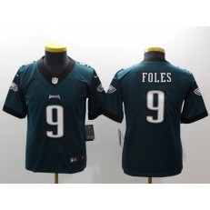 Nike Eagles 9 Nick Foles Green Youth Vapor Untouchable Limited Jersey