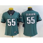 Nike Eagles 55 Brandon Graham Green Women Vapor Limited Jersey