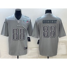 Nike Eagles 88 Dallas Goedert Gray 2023 Super Bowl LVII Atmosphere Fashion Vapor Limited Jersey