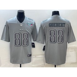 Nike Eagles 88 Dallas Goedert Gray 2023 Super Bowl LVII Atmosphere Fashion Vapor Limited Jersey