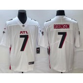Nike Falcons 7 Bijan Robinson White 2023 NFL Draft Vapor Limited Jersey