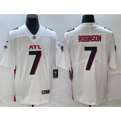 Nike Falcons 7 Bijan Robinson White 2023 NFL Draft Vapor Limited Jersey