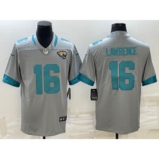 Nike Jaguars 16 Trevor Lawrence Gray Vapor Limited Jersey