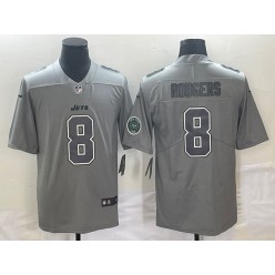 Nike Jets 8 Aaron Rodgers Gray Atmosphere Fashion Vapor Limited Jersey