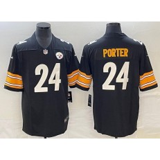Nike Steelers 24 Joey Porter Black 2023 NFL Draft Vapor Limited Jersey