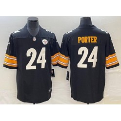 Nike Steelers 24 Joey Porter Black 2023 NFL Draft Vapor Limited Jersey