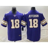 Nike Vikings 18 Justin Jefferson Purple F.U.S.E. Classic Vapor Limited Jersey