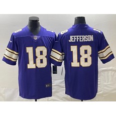 Nike Vikings 18 Justin Jefferson Purple F.U.S.E. Classic Vapor Limited Jersey