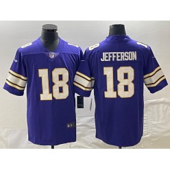 Nike Vikings 18 Justin Jefferson Purple F.U.S.E. Classic Vapor Limited Jersey