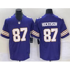Nike Vikings 87 TJ Hockenson Purple F.U.S.E. Classic Vapor Limited Jersey
